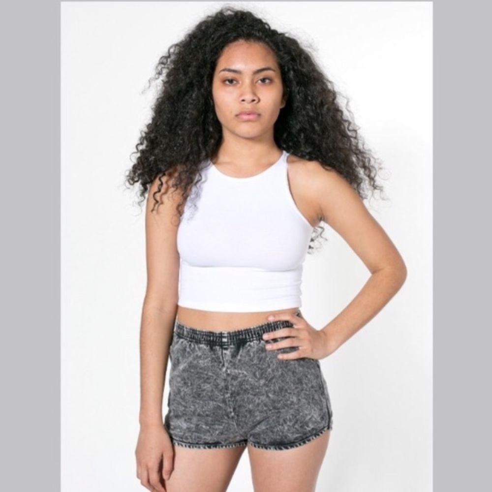 American Apparel Acid Wash Shorts - Black - Small